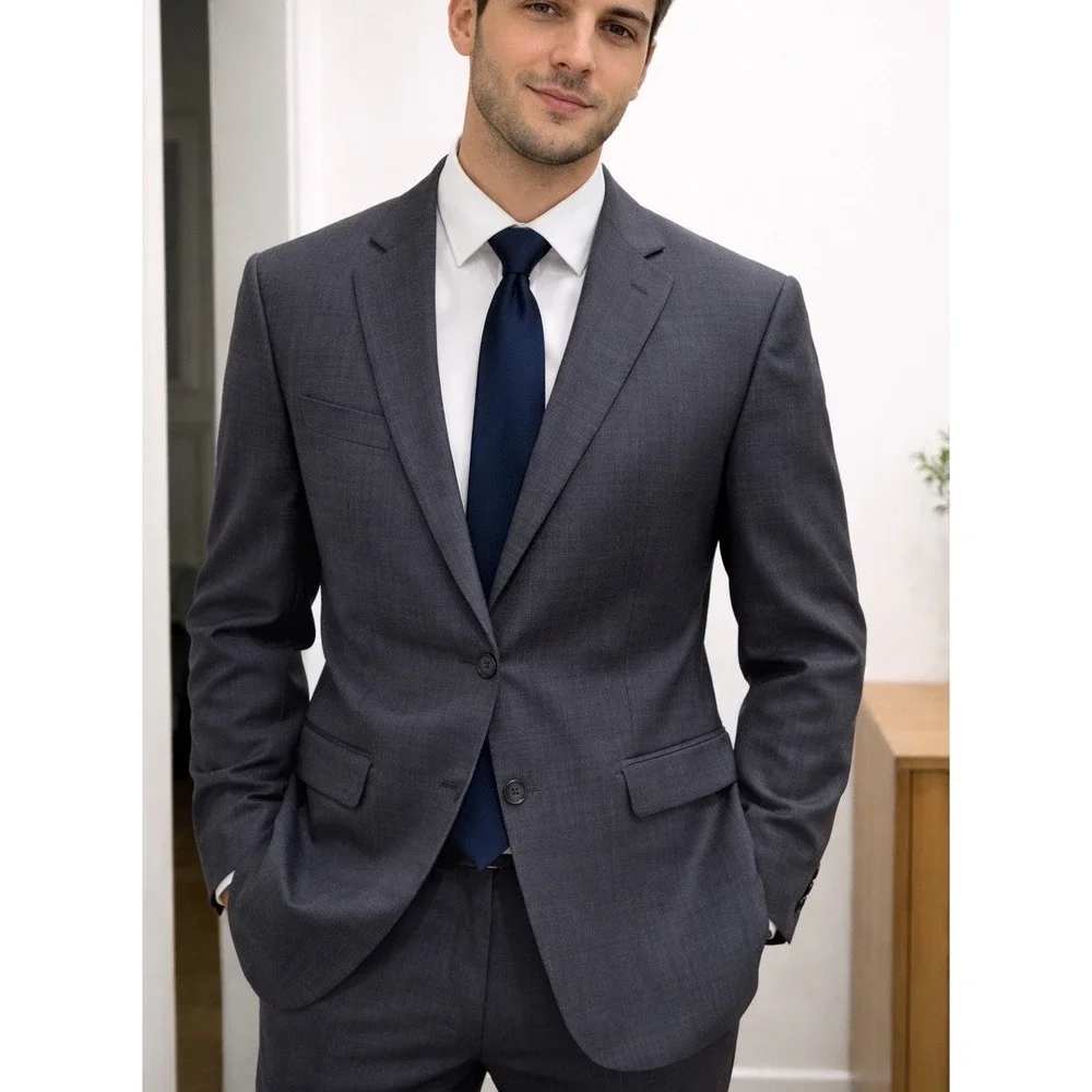 Lauren Ralph Lauren Blazer Men 42R Gray Good 100% Wool‎ 2-Button Sport Coat
